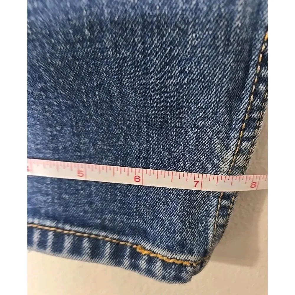 Levi’s 505 Regular Fit Jeans Men’s 34x32 Blue Denim Straight Leg Distressed #217
